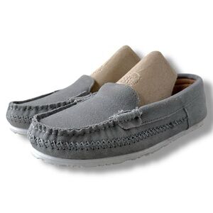 Manitobah Gray Moccasins Leather Suede